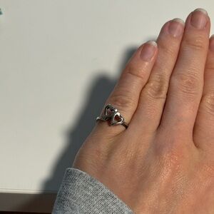 Sterling Silver Hearts Ring